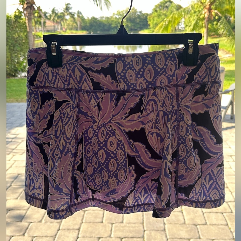 Lilly Pulitzer Luxletic Skort Medium Beckon Blue Coco Safari